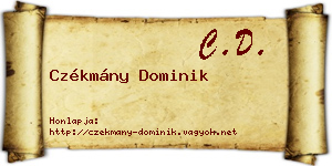 Czékmány Dominik névjegykártya