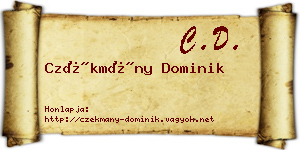 Czékmány Dominik névjegykártya