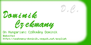 dominik czekmany business card